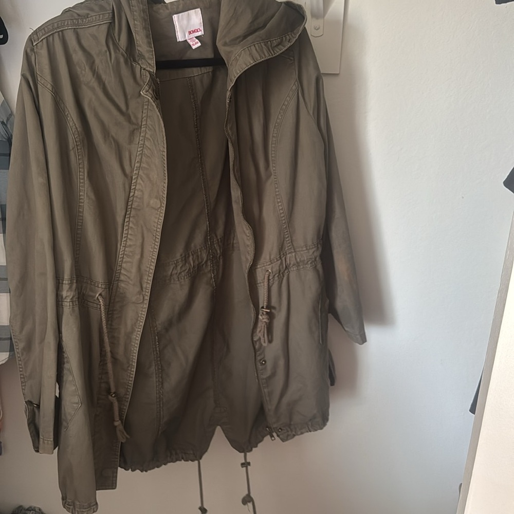Bongo Olive Green utility Jacket with Hood